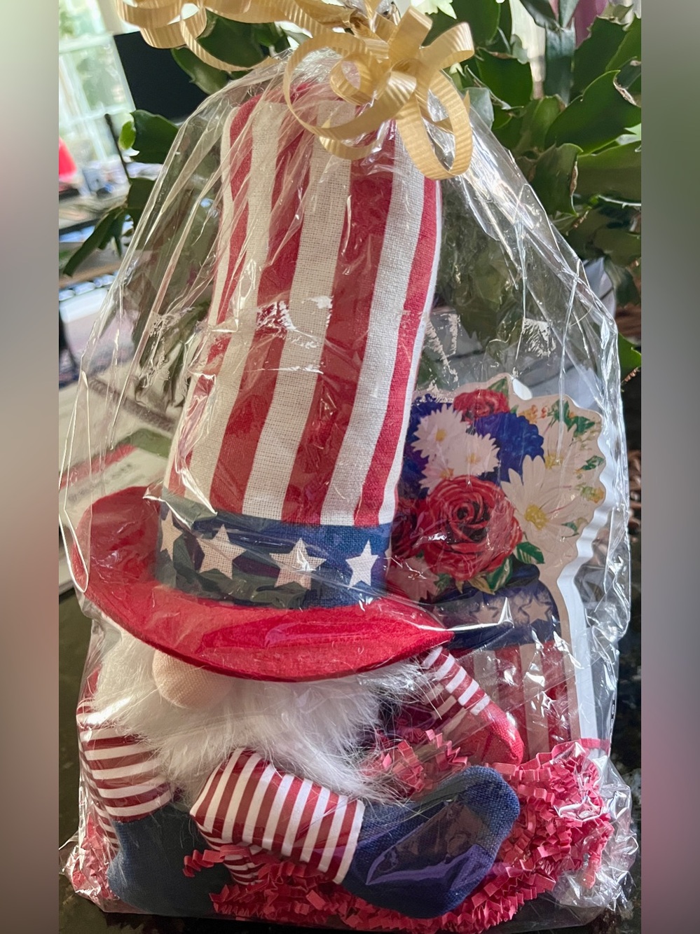 Patriotic Red White Blue Gnome shelf,wall,table sitter - Picture 3 of 4